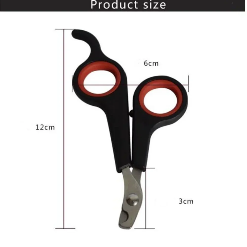 Stainless Steel White and Black Comfort Grip Cat or Small Dog Nail Clippers